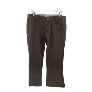 Tommy‎ Bahama Mens Pants Brown Tencel Cotton Blend Flat Front Casual Size 34x30